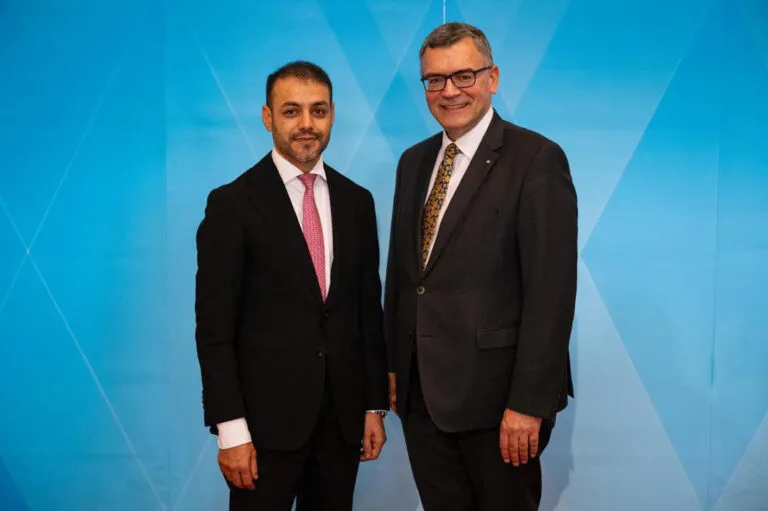 Mr. Rahimee engaged in discussions with H.E. Florian Herrmann, Head of the State Chancellery and State Minister for Federal Affairs at the State Chancellery of the Free State of Bavaria, Germany, on topics of mutual interest. 